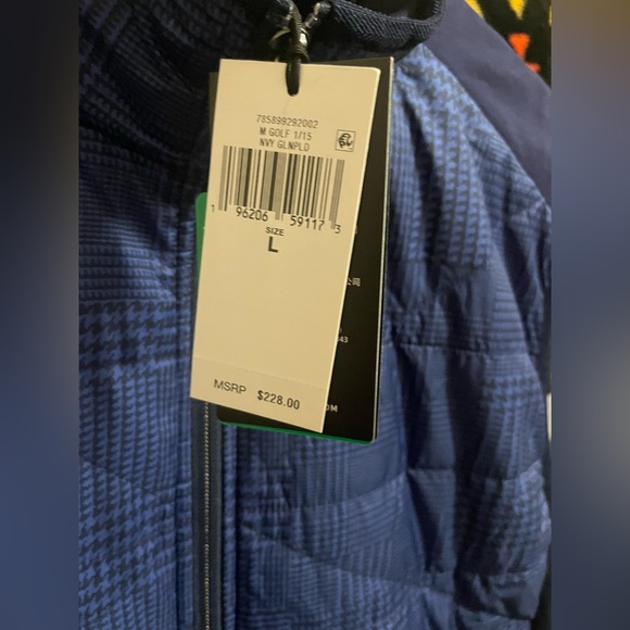 NWT Polo Ralph Lauren RLX Men’s Large Golf Hybrid Full-Zip Vest Navy Blue - Picture 3 of 8
